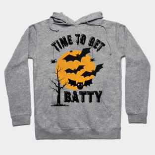 Batty Delight: Time to Get Batty Halloween Tee Hoodie